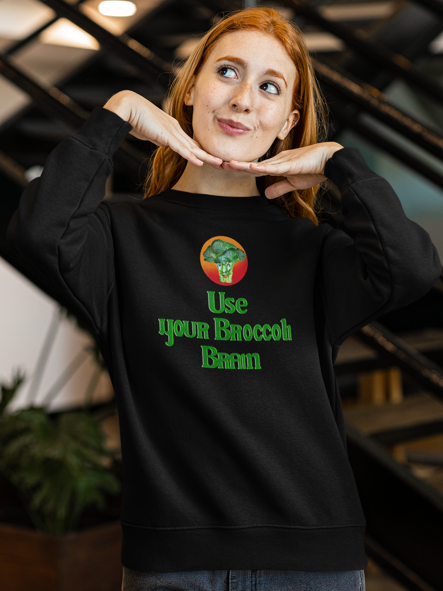 Broccoli Sweater Women/Unisex Baggy