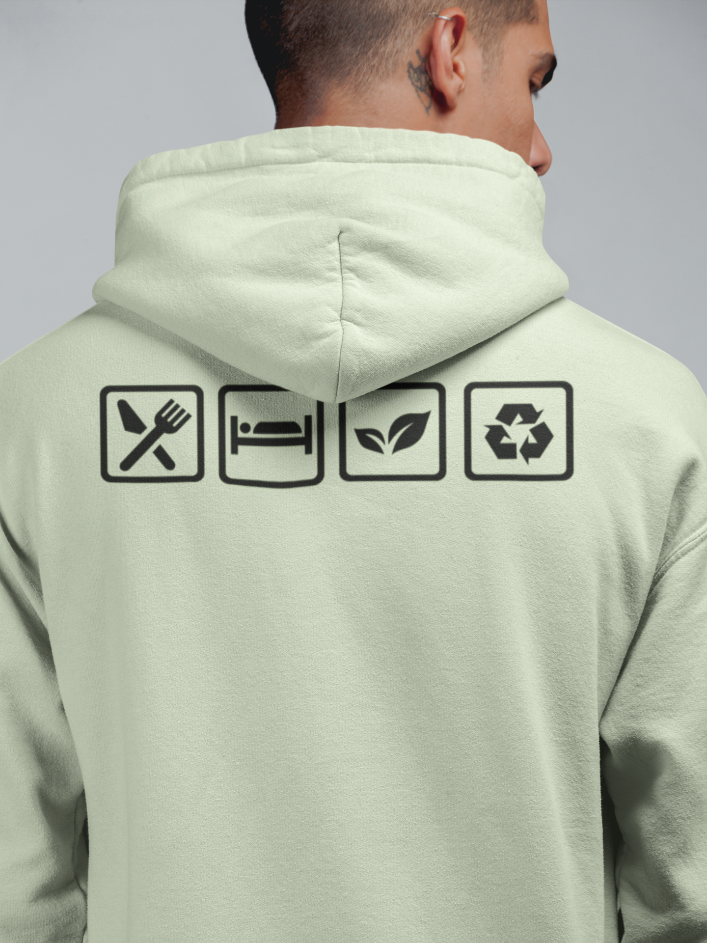 Eat Sleep Vegan Repeat Hoodie Men/Unisex