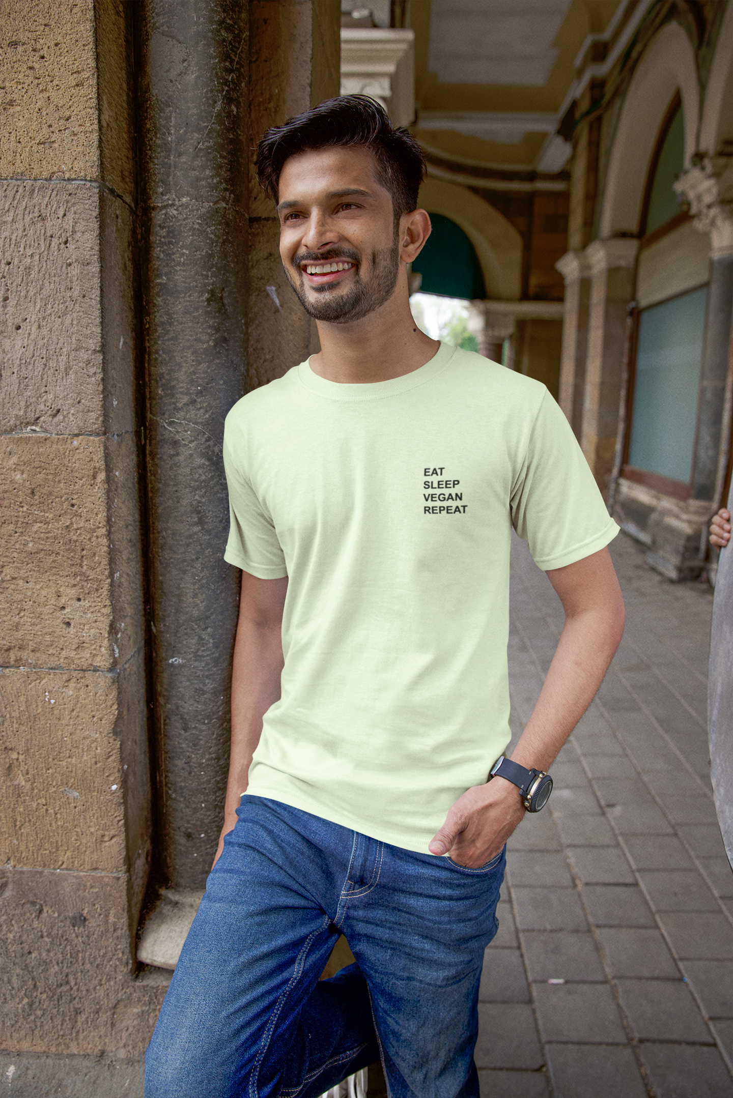Eat Sleep Vegan Repeat Tee Men/Unisex