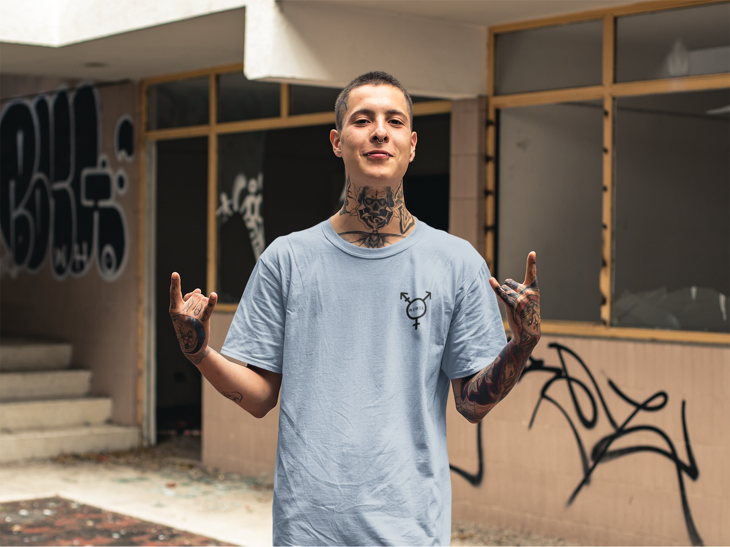 Equal Tee Men/Unisex Black Rond