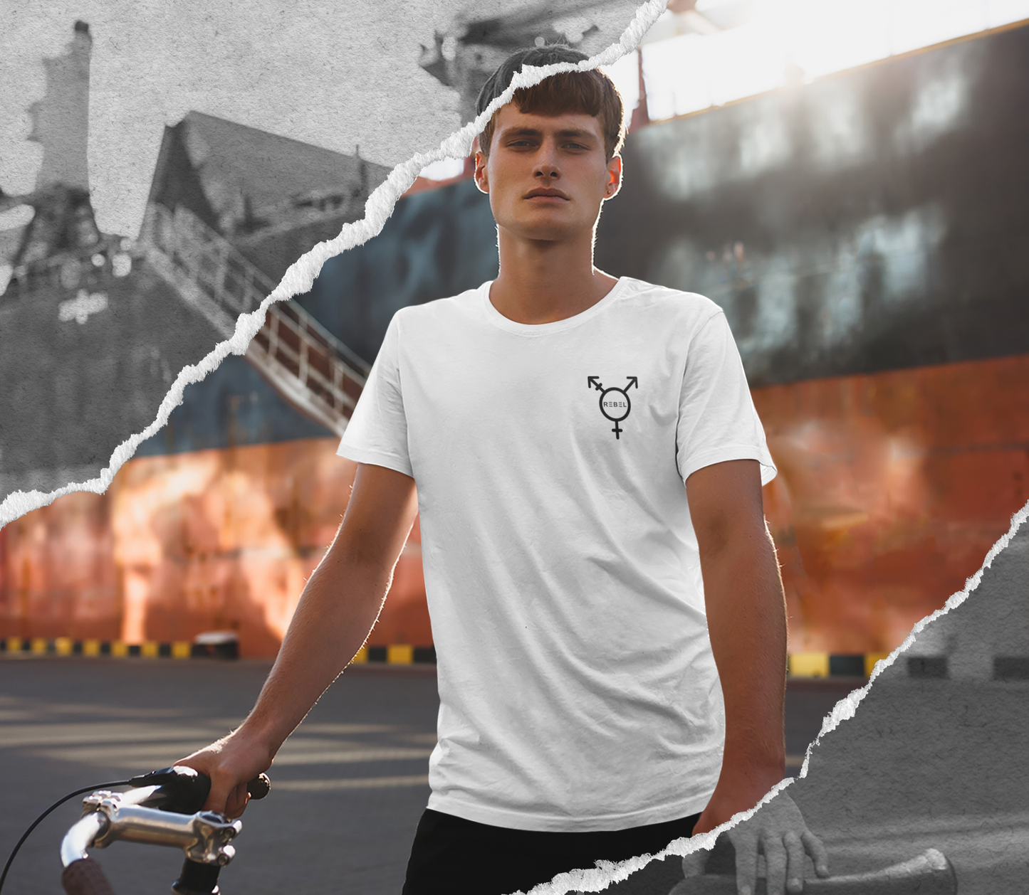 Equal Tee Men/Unisex Black Rond