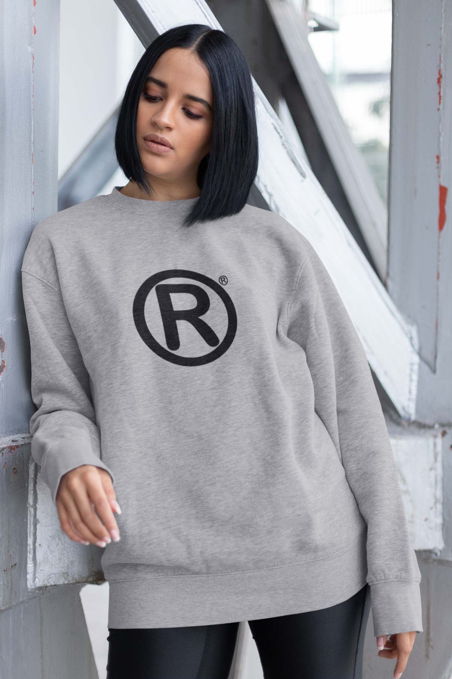 R Sweater Women/Unisex Baggy